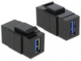 Modul Keystone USB 3.0-A M-M Negru, Delock 86369