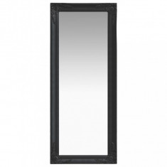 Oglinda de perete in stil baroc, negru, 50 x 120 cm foto