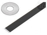 Cablu bandă litat 1,27mm PVC negru
