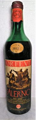 Z 5 RARITATE VIN ROSU FALERNO ORFEVI NAPOLI, Recoltare VINTAGE 1953 GR 12 -1 PT foto