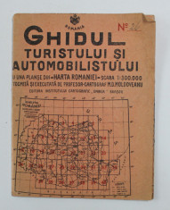 GHIDUL TURISTULUI SI AUTOMOBILISTULUI CU UNA PLANSE DIN HARTA ROMANIEI , SCARA 1/ 300.000 , intocmita de M.D. MOLDOVEANU , ZONA TURNU - SEVERIN , 146 foto