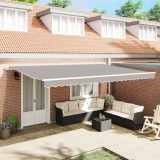Marchiza manuală retractabilă vidaXL Gri 500x300 cm