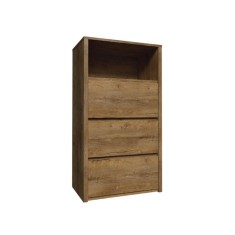 Comoda 3 sertare si polita pal stejar lefkas Montana 50x46x103 cm