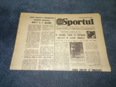 ZIARUL SPORTUL 8 SEPTEMBRIE 1983 foto