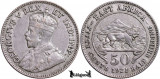 1921, 50 Cents - George al V-lea - Africa de Est Britanică | KM 20, Argint