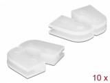 Set 10 buc protectie cabluri dreptunghiular - diametru 4.5 x 2.3 mm Neutru, Delock 60253