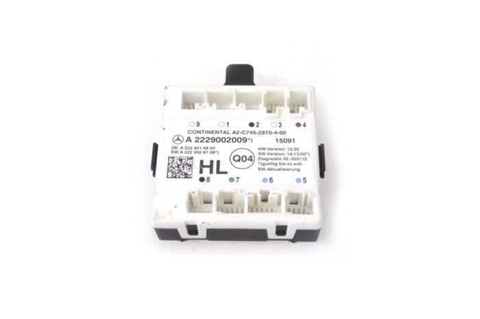 Modul de control ușă st&acirc;nga spate MERCEDES-BENZ C W205 2017 OEM: A2229028708,A2229002009,A2223015803 | 15357359
