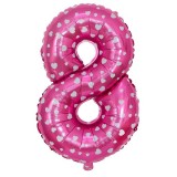 Balon din Folie Metalizata Cyrax, Roz Cifra 8