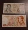Lot 2 bancnote Belgia - 20+50 Francs 1964 si 1966