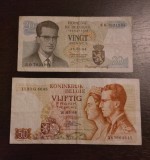 Lot 2 bancnote Belgia - 20+50 Francs 1964 si 1966