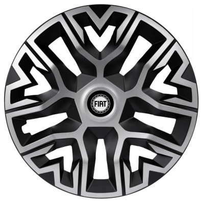 Set 4 Capace Roti 16 &amp;quot; Best Gri-Negru, Compatibile Cu Fiat foto