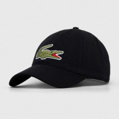 Lacoste șapcă de baseball din bumbac culoarea negru, cu imprimeu RK9871-HBP