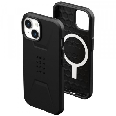 Husa MagSafe pentru Apple iPhone 15 Plus, Urban Armor Gear, Civilian, Neagra foto