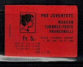 Elvetia 1955 - Pro Juventute, carnet filatelic MH0-40 neuzat foto