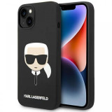 Karl Lagerfeld Husa MagSafe Liquid Silicone Karl Head iPhone 14 Plus Negru