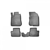 Covorase Auto Cauciuc Tip Tavita Peugeot 2008 (2013-2018) +Protectie Tunel Spate, Negre, ALM