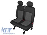 Tapiterie Kegel seria Apollo potrivita pentru scaun dublu frontal, neagra cu gri Performance AutoTuning