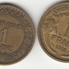 FRANTA - SET 1 Franc 1922 + 1 Franc 1932 , LF1.32