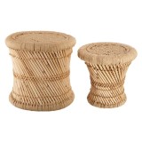 Set 2 masute cafea Atmosphera Corde din bambus, 30 cm si 37cm, bej Household NewTrend