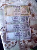 Lot 4 Bacnote India 100 si 500 Rupii