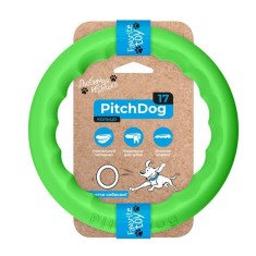 PitchDog, Jucarie Inel pentru caini,verde , 17cm