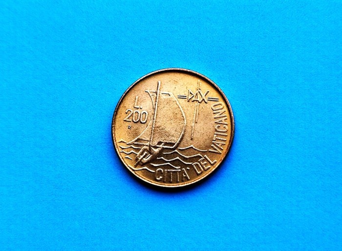200 Lire 1984 Vatican-AUNC-RAR!!