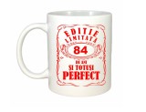 Cana alba personalizata, Editie Limitata 84 ani, INOVATIX&reg;. 330ml, Oem