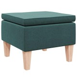 Cumpara ieftin Scaun cu picioare din lemn, verde inchis, material textil