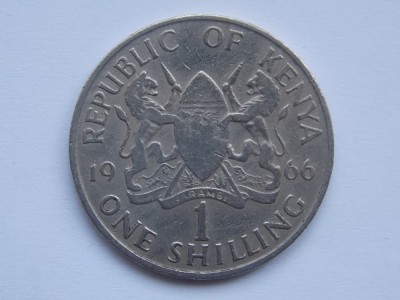 ONE SHILLING 1966 KENYA foto