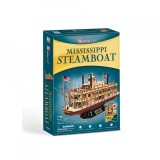 Cumpara ieftin PUZZLE 3D NAVA MISSISSIPPI STEAMBOAT USA 142 PIESE, CubicFun