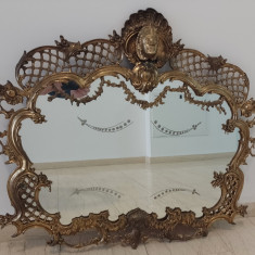 Superbă oglinda cu rama din bronz masiv in stilul Baroc