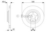 Disc frana AUDI A6 Avant (4F5, C6) (2005 - 2011) BOSCH 0 986 479 C64