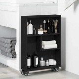 Cumpara ieftin Troler &Icirc;ngust Stejar negru 48 x 13 x 68 cm Lemn compozit