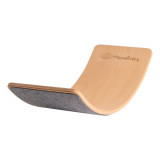 Balance board - Placa de echilibru din lemn pentru copii cu fetru presat gri, MeowBaby, Meowbaby&reg;