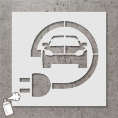 Parcare rezervată vehiculelor electrice sablon foto