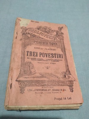 TREI POVESTIRI -GUSTAVE FLAUBERT INTERBELICA foto
