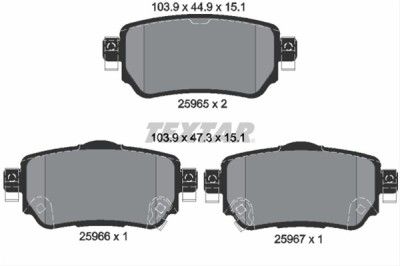 Set placute frana TEXTAR 2596501 foto