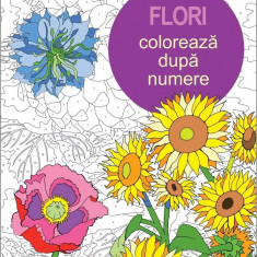 Flori. Coloreaza dupa Numere (Carte de colorat pentru adulti)