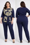 Cumpara ieftin Compleu Elegant Bluza si Pantalon Glami NaviMarimea