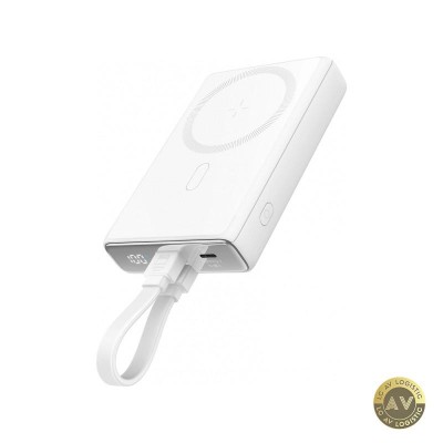 Baterie Externa Wireless Joyroom JR-PBM01 10000mAh 20W QC + PD + FQI 1 x Lightning - 1 x QI - 1 x USB-C Alba foto