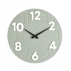Ceas perete mdf verde alb Timing 40x4.5 cm
