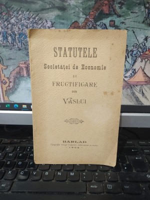 Statutele Societăței de Economie și Fructificare din Vaslui, Tipografia George Cațafani, B&amp;acirc;rlad 1906, 054 foto