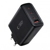 Incarcator Retea Tech-Protect NC140W-GAN, 140W, 5A, 1 x USB-A - 3 x USB-C, Negru