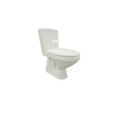 Set Vas WC compact Mito, Roma New, cu rezervor evacuare verticala si capac din polipropilena, alb, CERSANIT