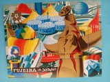 FUJEIRA, EXPO OSAKA - COLIȚĂ + SERIE COMPLETĂ MNH (2 FOTO)