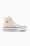 Converse teniși Chuck Taylor All Star Lift culoarea bej, A14934C