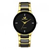 Ceas Barbatesc Orlando Business Negru, Curea Aurie Otel Inoxidabil, Mecanism Quartz, Elegant, Cadran Negru, Diametru 38mm