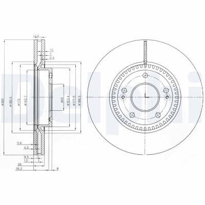 DELPHI BG4011 Disc frana foto