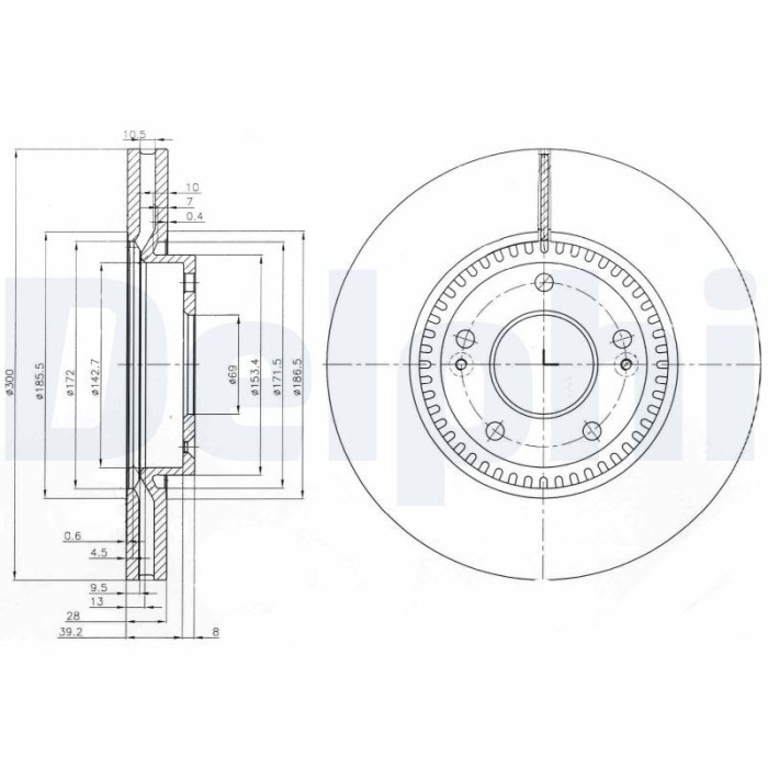 DELPHI BG4011 Disc frana