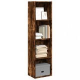 Biblioteca Gossi Stejar Fumuriu 40x30x152 cm Lemn Prelucrat Rafturi Depozitare Living Birou